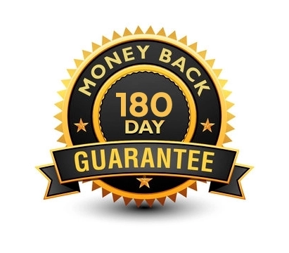 HeroUP 180 day money back guarantee badge